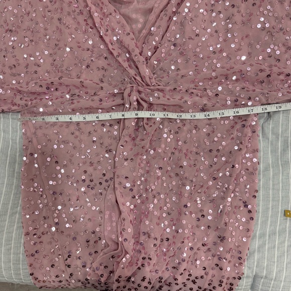 ASOS Embellished Sequin Kimono Mini Dress size 12 - Picture 5 of 6